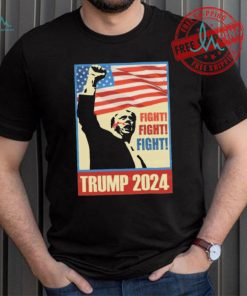 Official Trump Fight Fight Fight Trump Shooting 2024 America Flag History President Vintage T Shirt