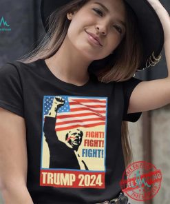 Official Trump Fight Fight Fight Trump Shooting 2024 America Flag History President Vintage T Shirt