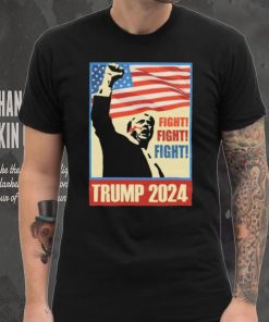 Official Trump Fight Fight Fight Trump Shooting 2024 America Flag History President Vintage T Shirt