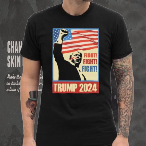 Official Trump Fight Fight Fight Trump Shooting 2024 America Flag History President Vintage T Shirt