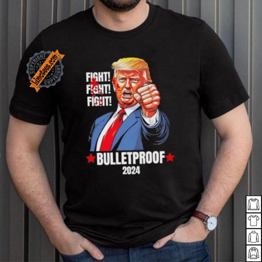 Official Trump Shot Bulletproof Bloody Ear Bleeding Butler Pa Trump T Shirt