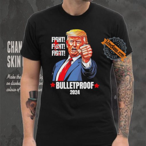 Official Trump Shot Bulletproof Bloody Ear Bleeding Butler Pa Trump T Shirt
