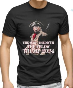 Official Trump Soldier The Man The Myth The Felon Trump 2024 Funny Anti Biden T shirt