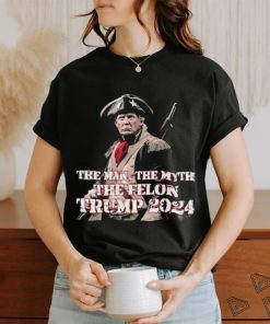 Official Trump Soldier The Man The Myth The Felon Trump 2024 Funny Anti Biden T shirt