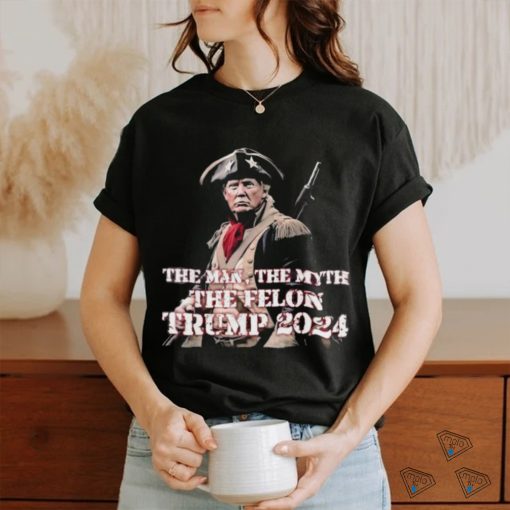 Official Trump Soldier The Man The Myth The Felon Trump 2024 Funny Anti Biden T shirt