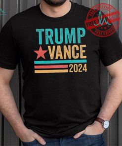 Official Trump Vance 2024 Retro Stripe Trump Jd Vance T Shirt