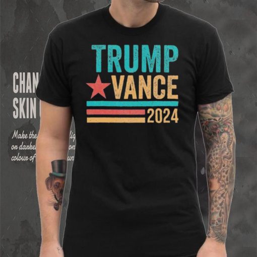 Official Trump Vance 2024 Retro Stripe Trump Jd Vance T Shirt