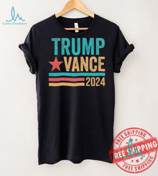 Official Trump Vance 2024 Retro Stripe Trump Jd Vance T Shirt