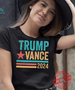 Official Trump Vance 2024 Retro Stripe Trump Jd Vance T Shirt