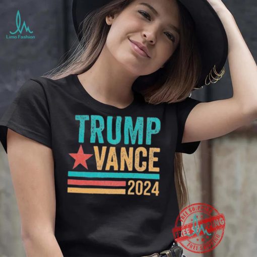 Official Trump Vance 2024 Retro Stripe Trump Jd Vance T Shirt