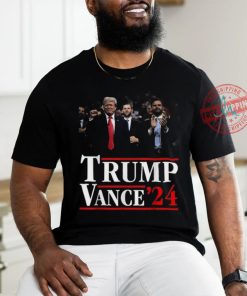 Official Trump Vance 2024 Vote Trump Retro Vintage USA Flag Style T Shirt