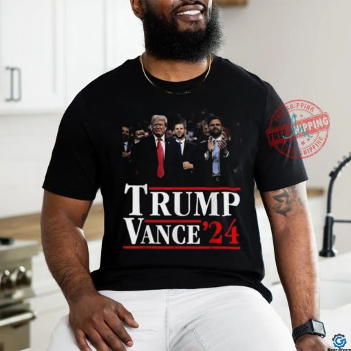 Official Trump Vance 2024 Vote Trump Retro Vintage USA Flag Style T Shirt