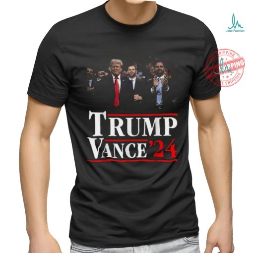 Official Trump Vance 2024 Vote Trump Retro Vintage USA Flag Style T Shirt