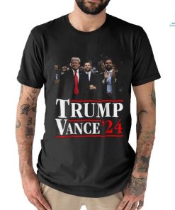 Official Trump Vance 2024 Vote Trump Retro Vintage USA Flag Style T Shirt