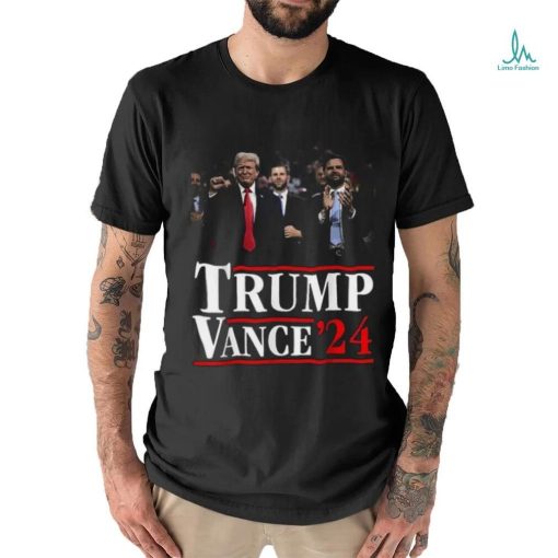 Official Trump Vance 2024 Vote Trump Retro Vintage USA Flag Style T Shirt