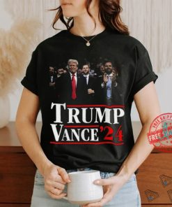 Official Trump Vance 2024 Vote Trump Retro Vintage USA Flag Style T Shirt