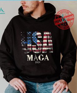 Official Vintage Usa Flag Ultra Maga Gun Usa Trump 2024 T Shirt