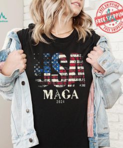 Official Vintage Usa Flag Ultra Maga Gun Usa Trump 2024 T Shirt