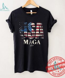 Official Vintage Usa Flag Ultra Maga Gun Usa Trump 2024 T Shirt