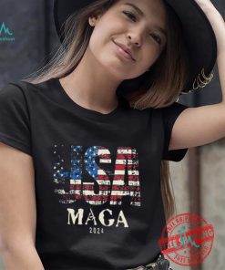 Official Vintage Usa Flag Ultra Maga Gun Usa Trump 2024 T Shirt