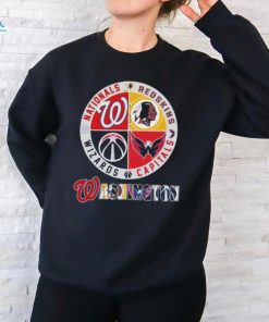 Official Washington Sports Teams Logo Nationals, Redskins, Capitals And Wizards Shirt