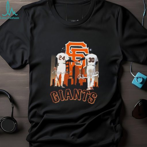 Official Willie Mays And Orlando Cepeda San Francisco Giants Signatures Shirt