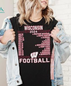 Official Wisconsin Badgers Red Champion 2024 Football Schedule Shirt, hoodie, sweater, long sleeve and tank top Official Wisconsin Badgers Red Champion 2024 Football Schedule Shirt