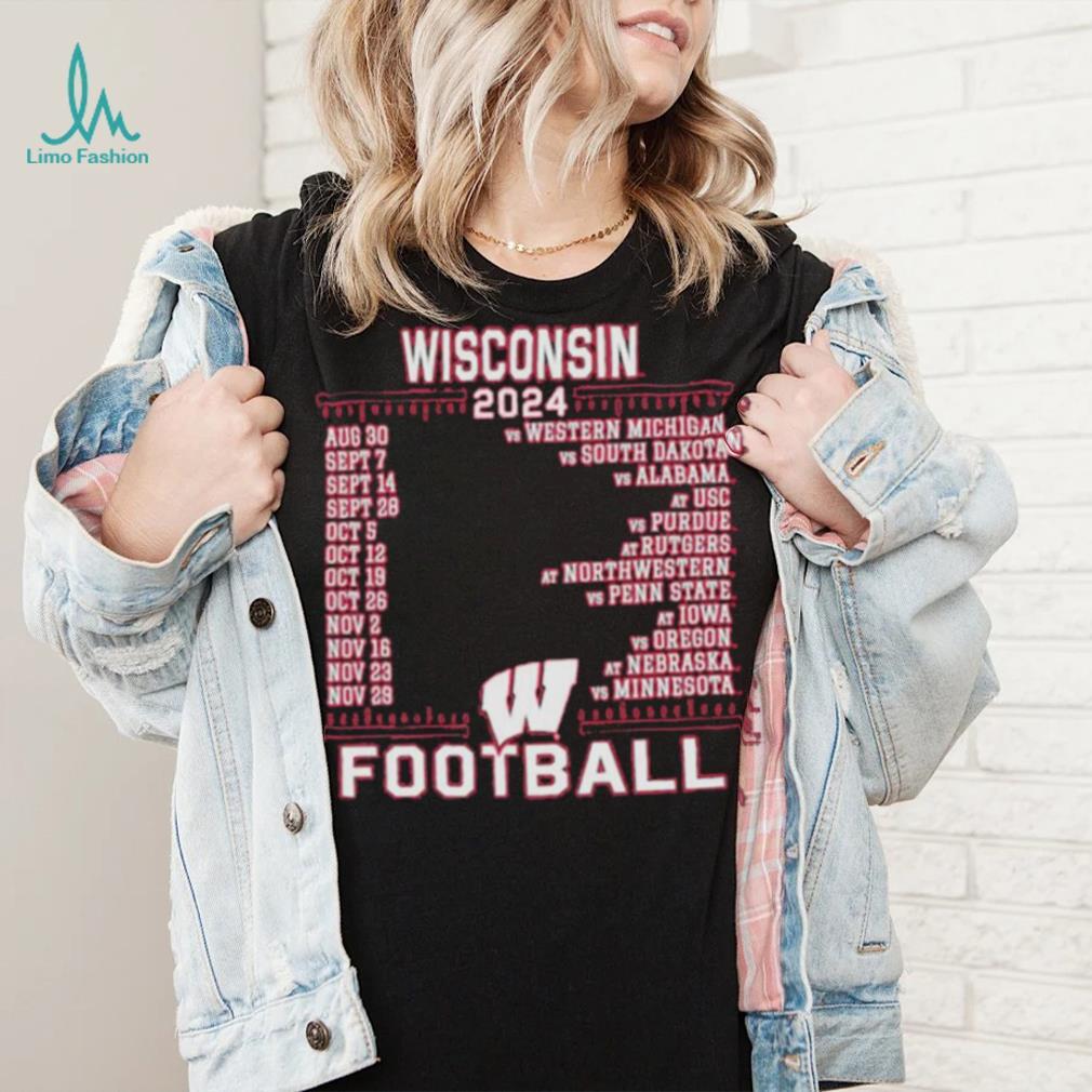 Official Wisconsin Badgers Red Champion 2024 Football Schedule Shirt Official Wisconsin Badgers Red Champion 2024 Football Schedule Shirt