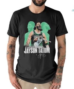 OfficialNBA Boston Celtics Jayson Tatum Graphics Signature Design 2024 Champions Shirt