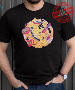 Oh lawd he comin the cat stays fat shirt