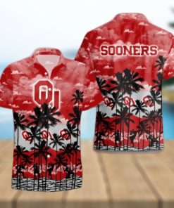 Oklahoma Sooners Palms Tree Hawaiian Shirt