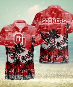 Oklahoma Sooners Palms Tree Hawaiian Shirt