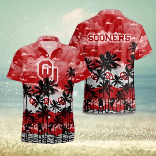 Oklahoma Sooners Palms Tree Hawaiian Shirt