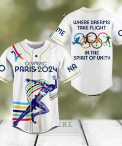 Olympic Paris 2024 Where Dreams Take Flight In The Spirit Of Unity Custom Baseball Jersey