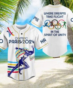 Olympic Paris 2024 Where Dreams Take Flight In The Spirit Of Unity Custom Baseball Jersey