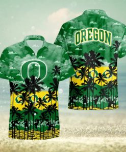 Oregon Ducks Palms Tree Hawaiian Shirt