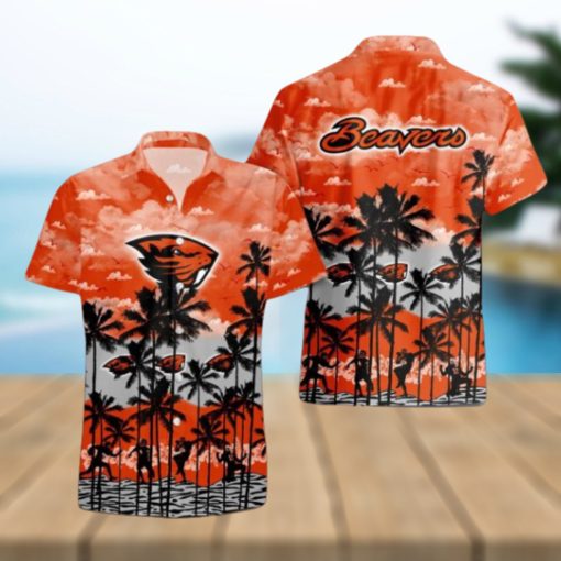 Oregon State Beavers Palms Tree Hawaiian Shirt