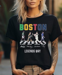 Original Boston Sports Teams Legends Players Abbey Road Signatures Shirt
