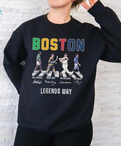 Original Boston Sports Teams Legends Players Abbey Road Signatures Shirt