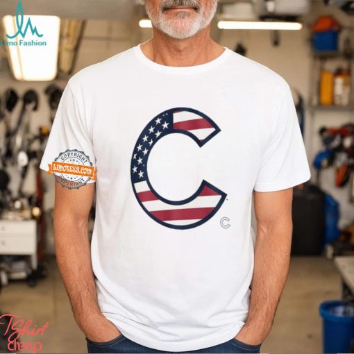 Original Chicago Cubs C logo x Flag of the United States shirt