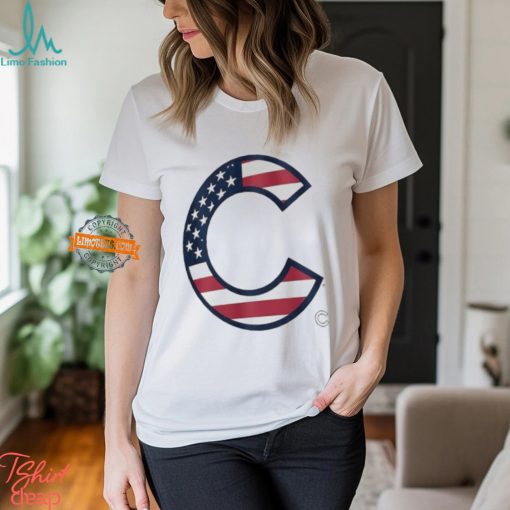 Original Chicago Cubs C logo x Flag of the United States shirt