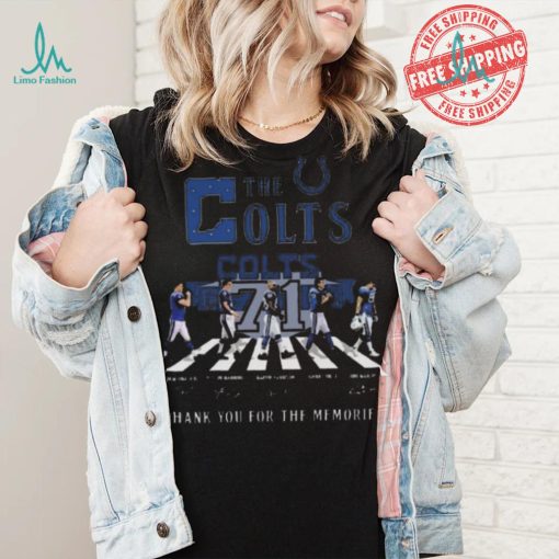 Original Indianapolis colts 71 years 1953 2024 signature thank you for the memories shirt