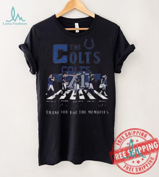 Original Indianapolis colts 71 years 1953 2024 signature thank you for the memories shirt