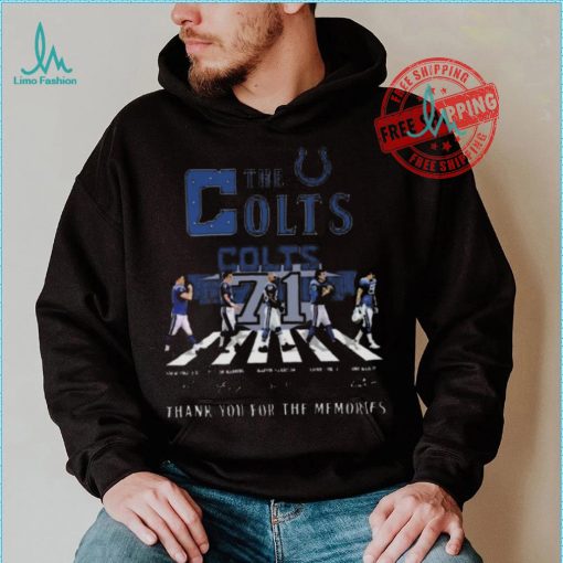 Original Indianapolis colts 71 years 1953 2024 signature thank you for the memories shirt