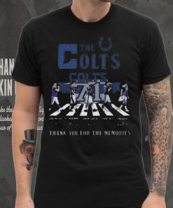 Original Indianapolis colts 71 years 1953 2024 signature thank you for the memories shirt