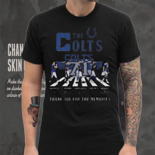 Original Indianapolis colts 71 years 1953 2024 signature thank you for the memories shirt