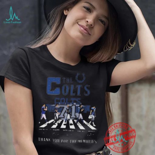 Original Indianapolis colts 71 years 1953 2024 signature thank you for the memories shirt