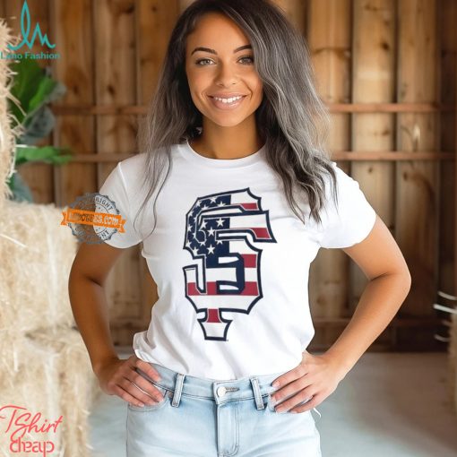 Original San Francisco Giants S F logo x Flag of the United States shirt