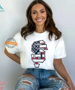 Original San Francisco Giants S F logo x Flag of the United States shirt