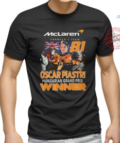 Oscar Piastri Hungarian Grand Prix McLaren Formula 1 Team Winner T Shirt